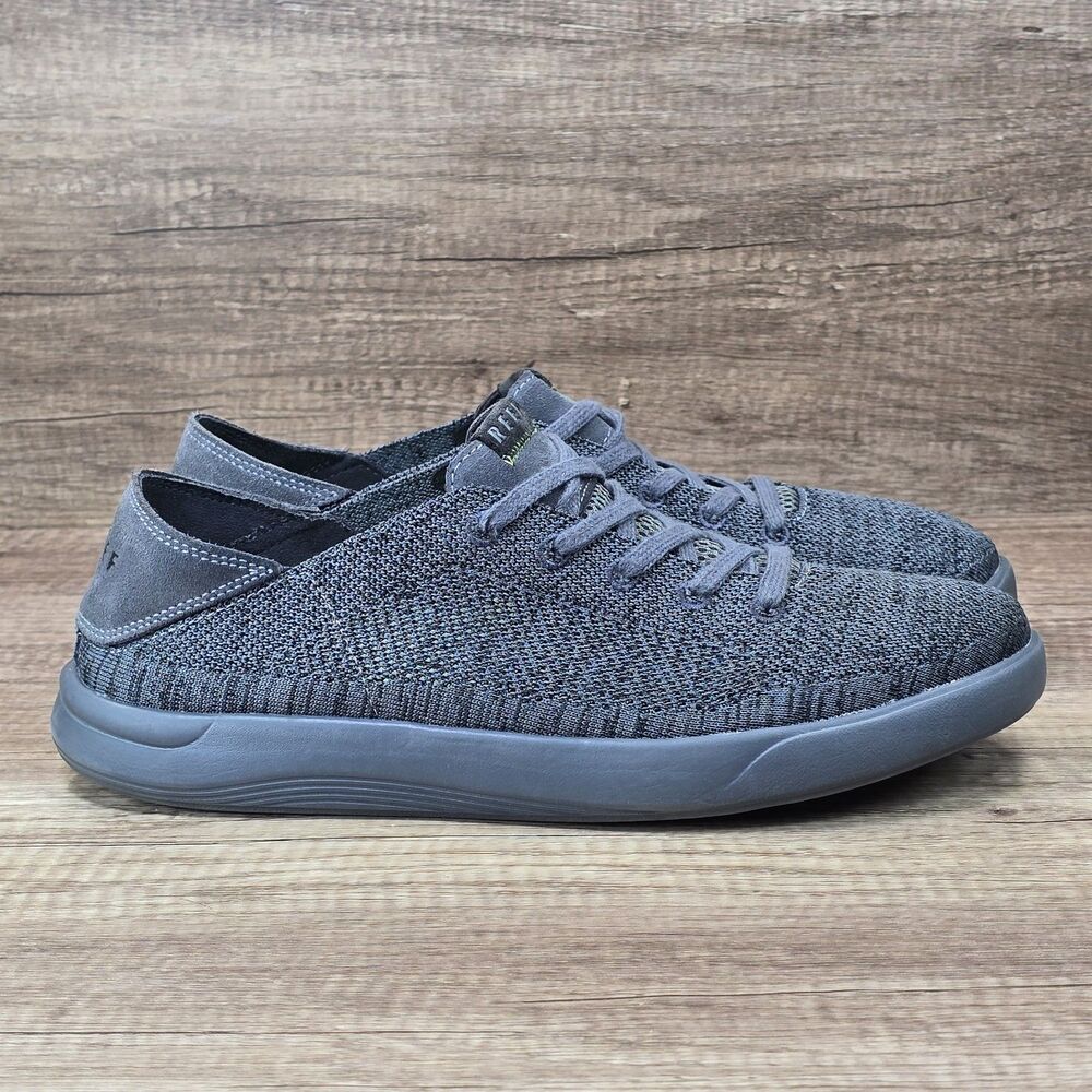 REEF SwellSole Neptune Men's Size 12 Gray Lace Up Knit Comfort Shoes